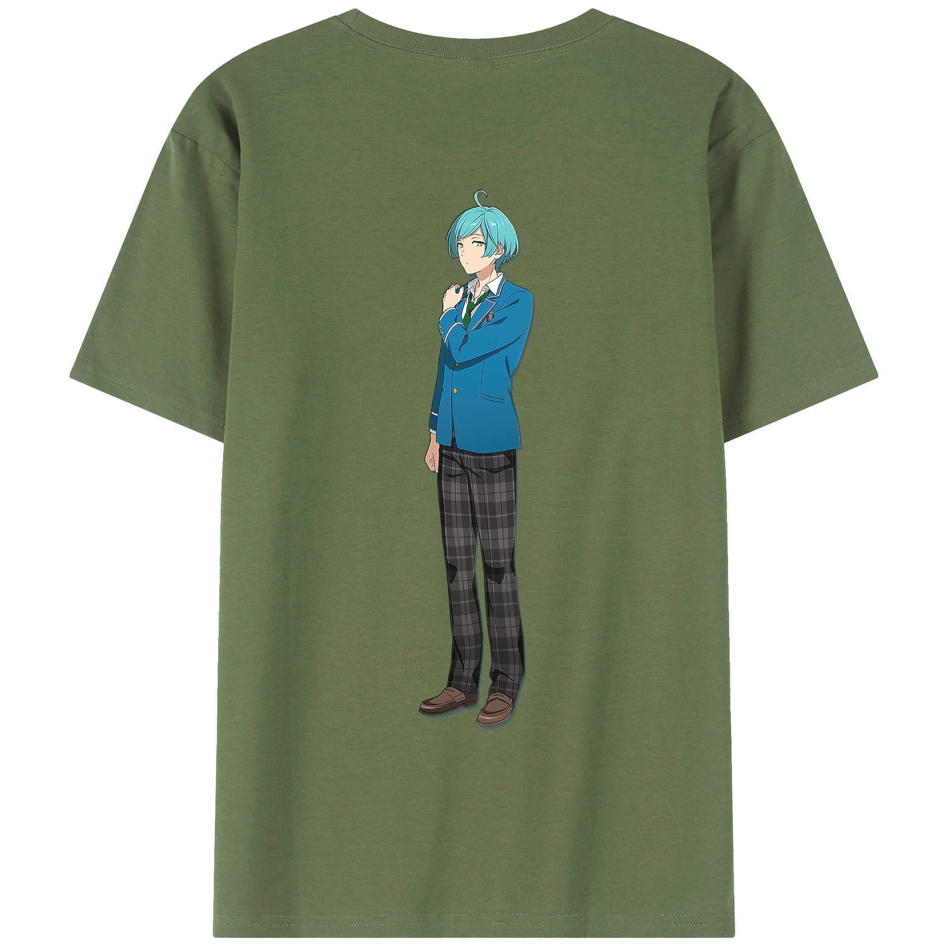 （画像用） あんさんぶるスターズ! Ensemble Stars 綿100％ メンズ半袖Tシャツ（バックプリント） 通気性